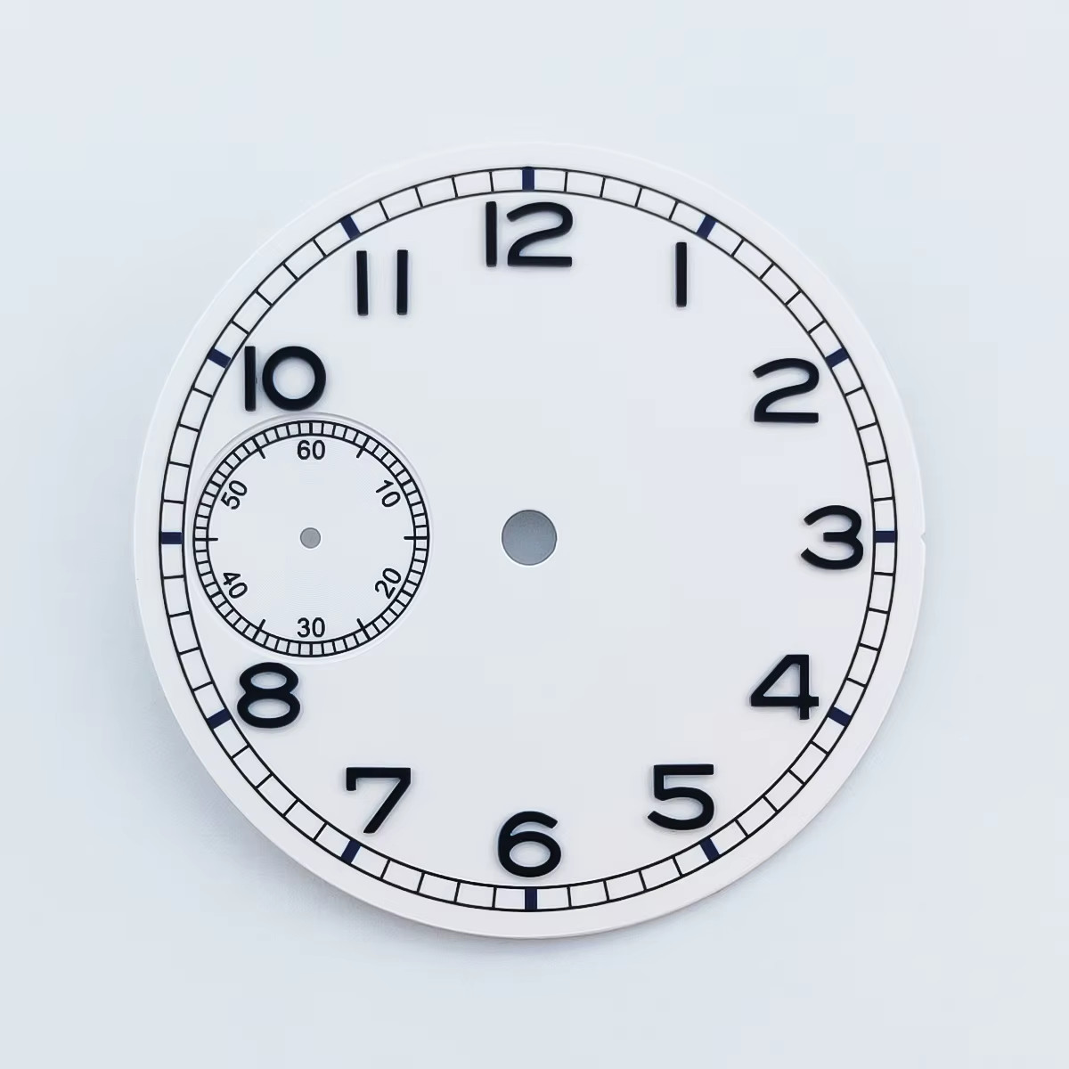 37Mm Black White Blue Watch Dial Luminous Fit ETA 6498 ST3621 Series Movement