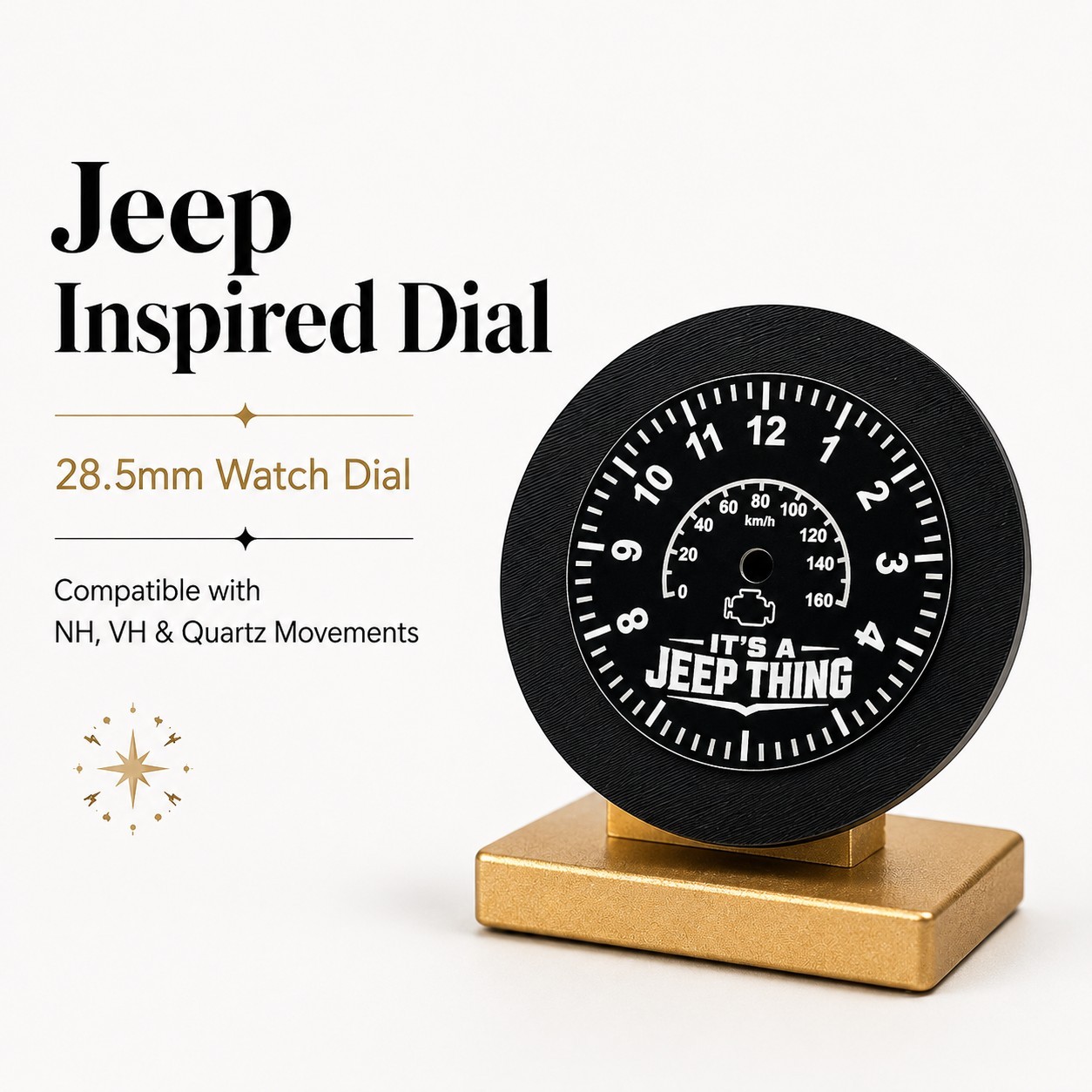⌚ 28.5mm Watch Dial Jeep Wrangler Inspired AAL-285-BK-68