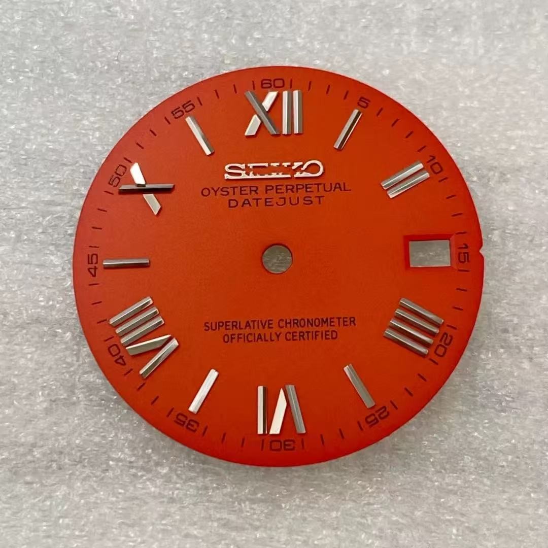 28.5mm NH35 Dial Single Date Dial No Luminous for Mod S Logo Watch Parts