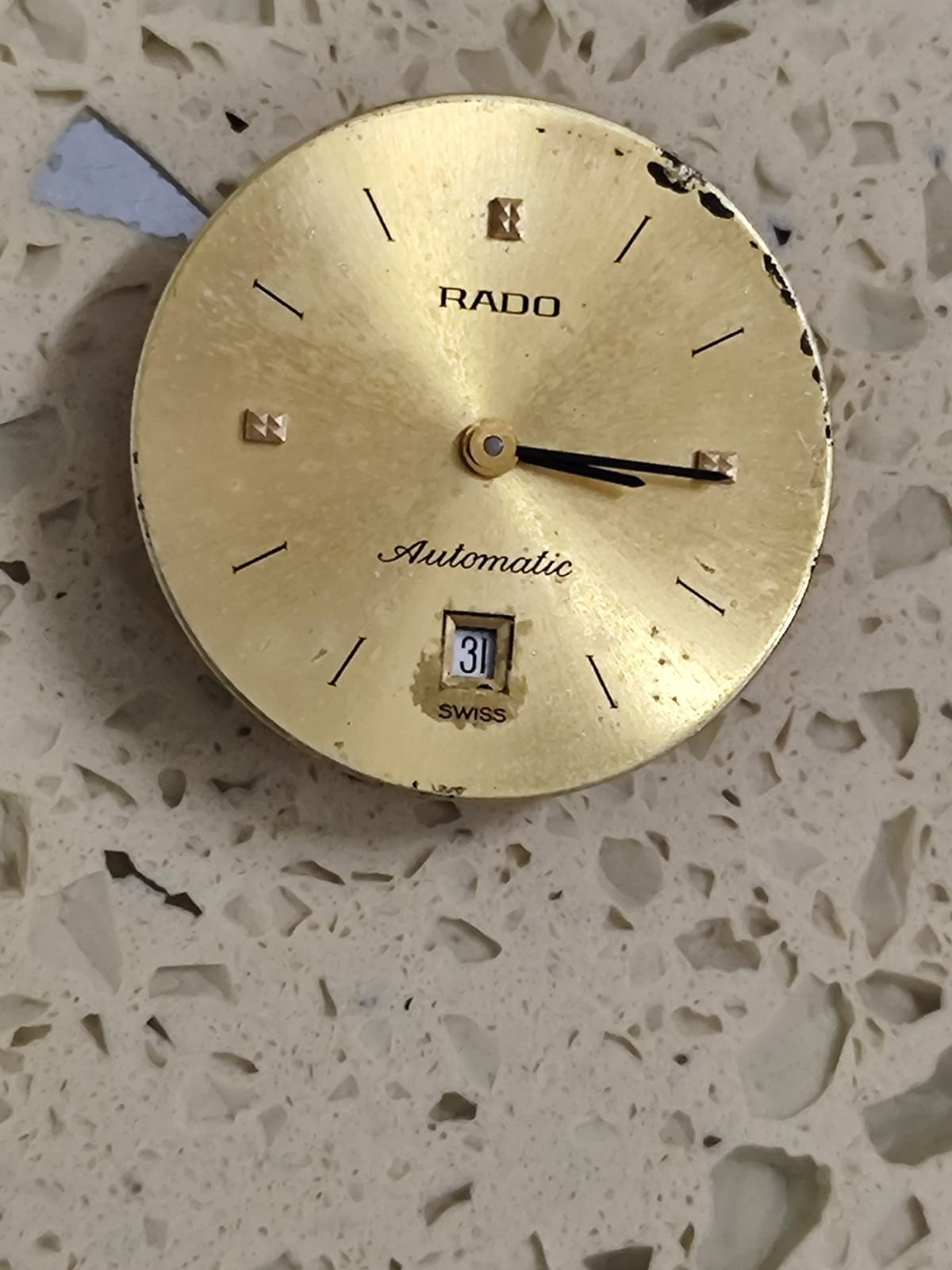 Movement ETA 2671 With RADO Automatic with dial rado Working Used