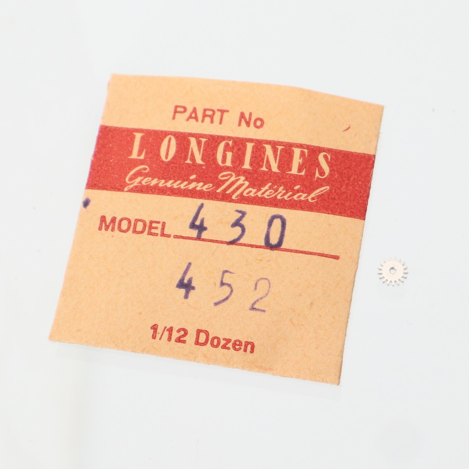 Longines 430,431,432,433 Ratcheting Wheel Watch Part #452 New Old Stock (C6D5)