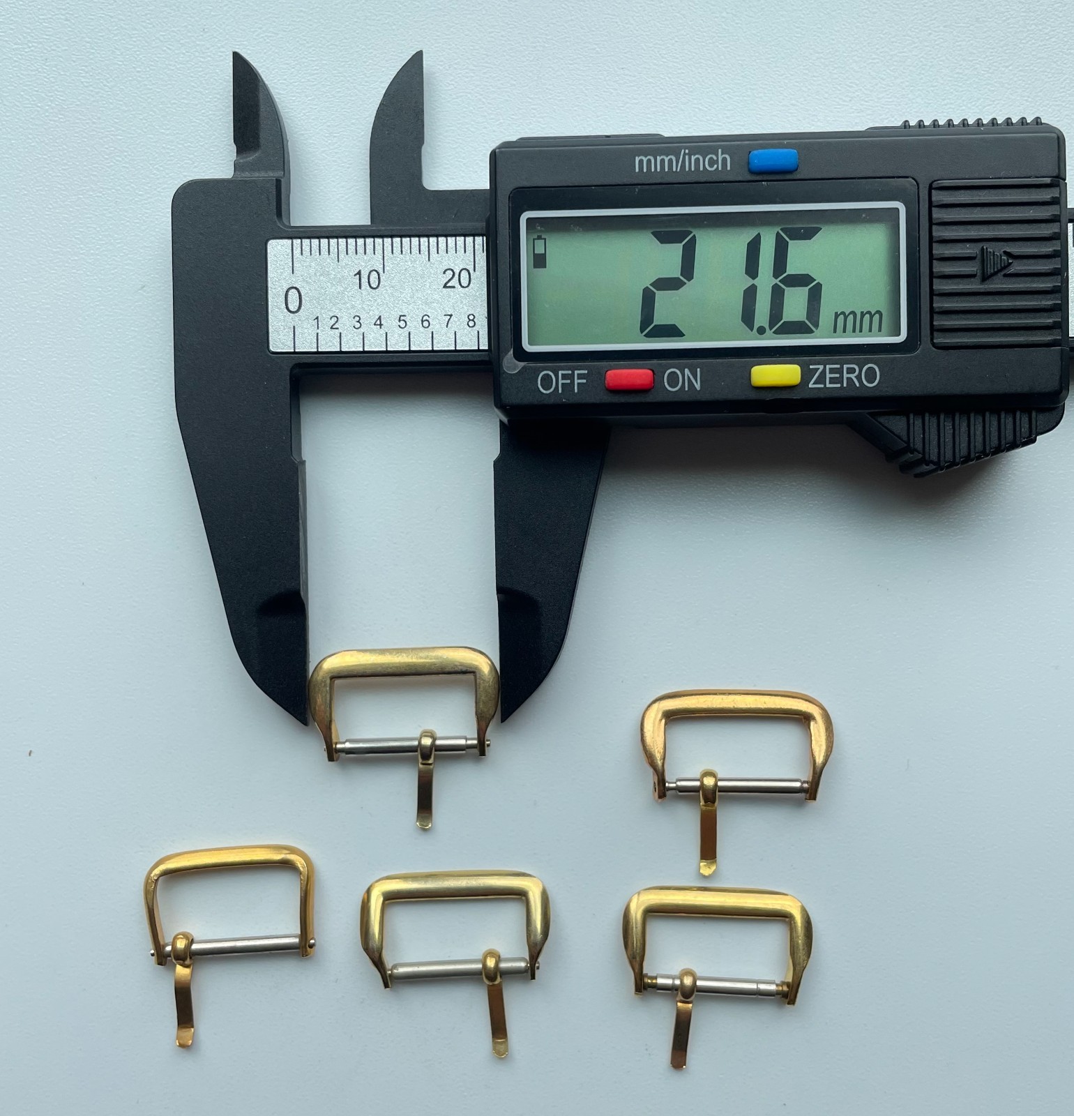 5pc Vintage Gold Plate Watch Buckle Clasp Lot Strap Parts Repair Replacement