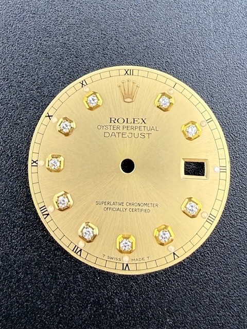 Genuine Rolex DateJust Dial, but custom added Diamonds 16013 & 16233