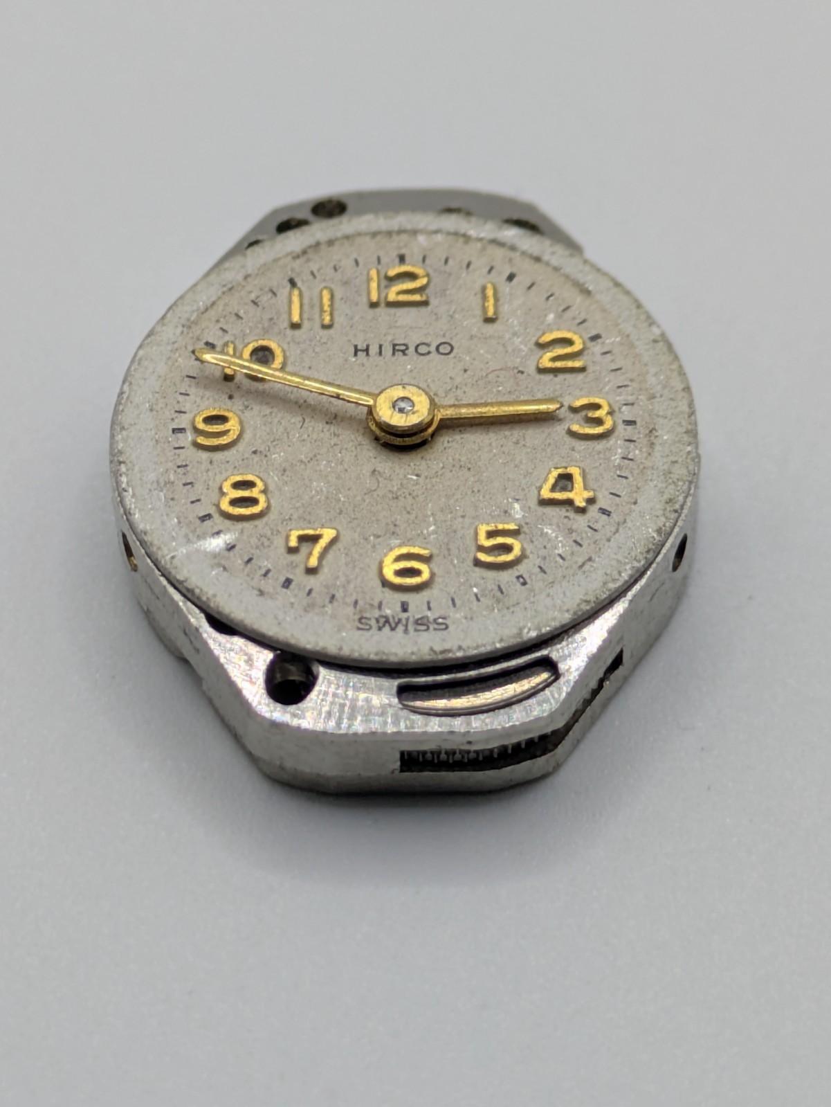 FHF 60 Hirco Manual Wind Watch Movement 15 Jewels Swiss Parts Repair 15.3mm