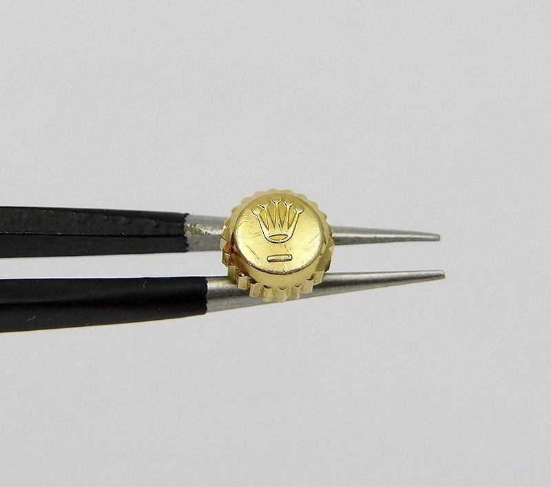 Genuine Rolex B24-530-8 18k Yellow Gold 5.3mm Winding Crown for Watch Movement