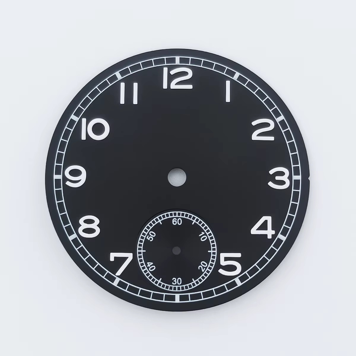 37Mm Black White Blue Watch Dial Luminous Fit ETA 6498 ST3621 Series Movement