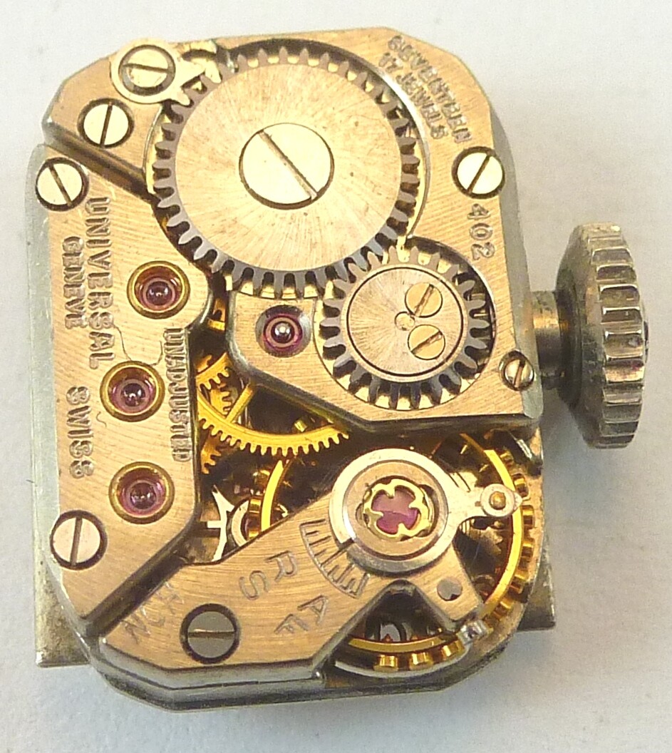 Vintage Universal Geneve 402 Wristwatch Movement – Parts / Repair