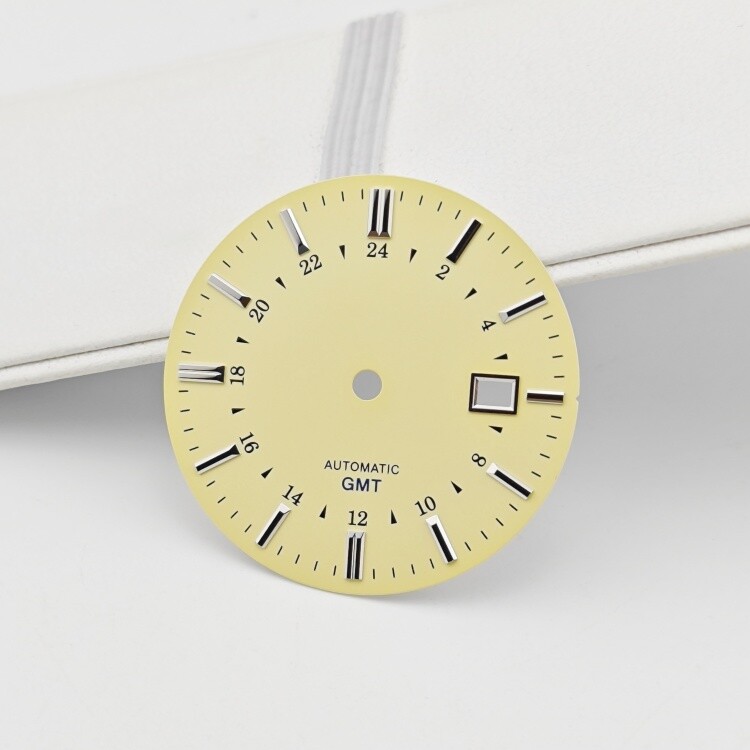 NH34 dial 35mm Cream GMT for NH34 movement Watch Accessories