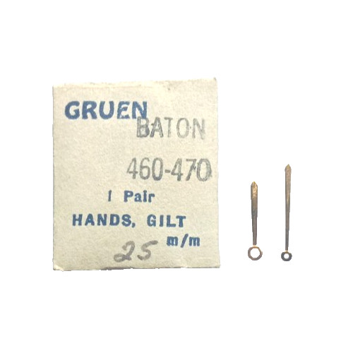 Gruen 460 470 Watch Hands Gold Baton watch parts “SEE LIST FOR INTERCHANGE”
