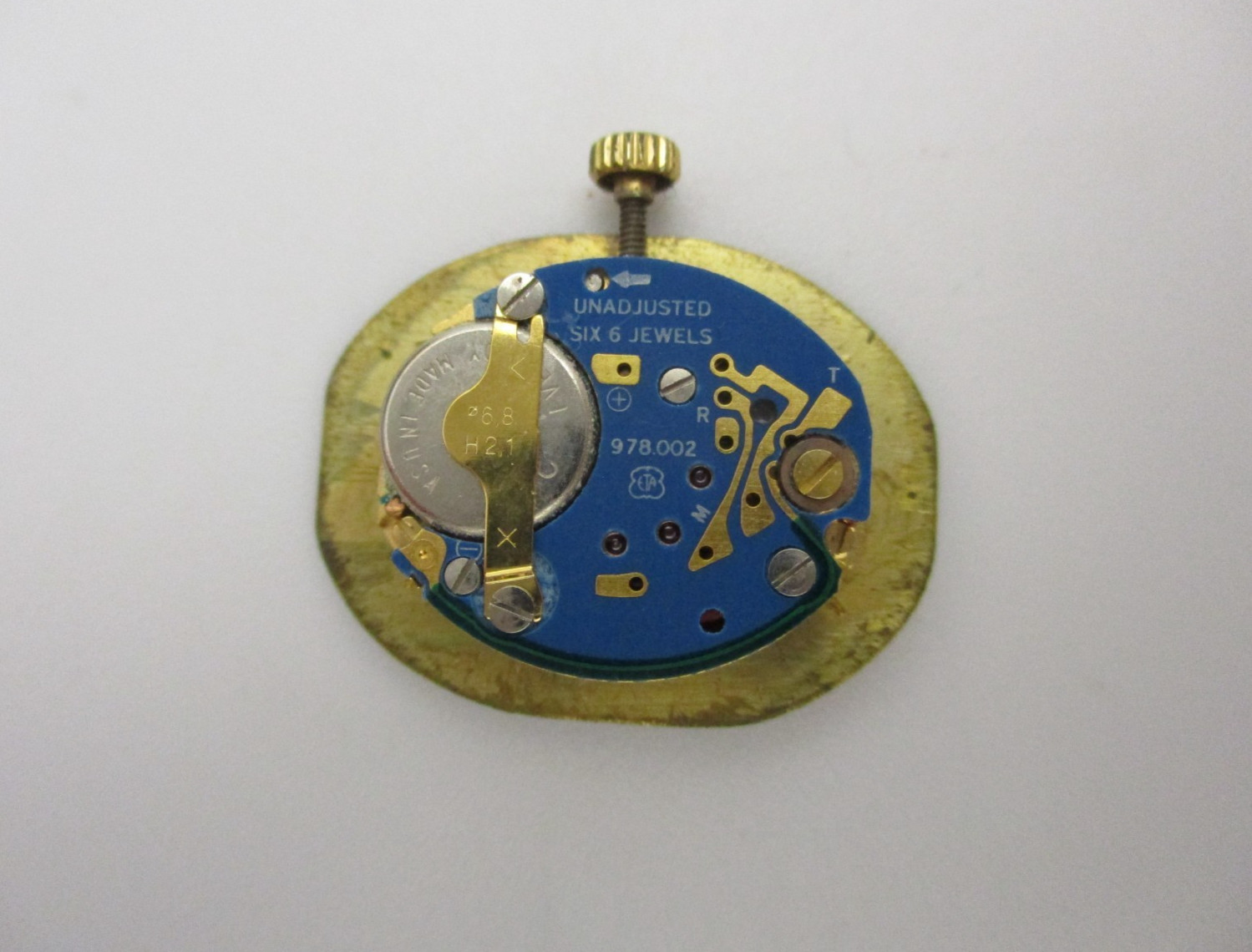 ETA 978.002 Analog Swiss Quartz Ladies Watch Movement 978 002 w/Dial Hands Crown