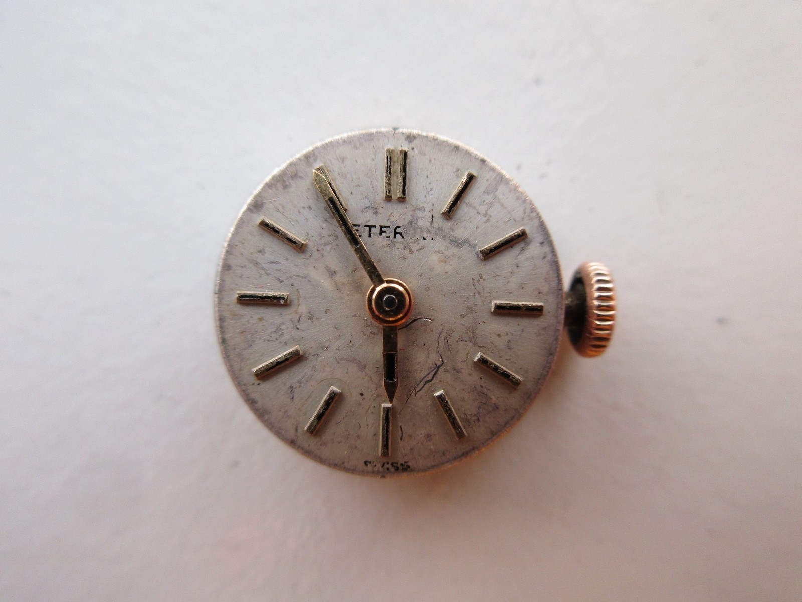 Eterna cal. 1418U Swiss watch movement dial & hands – running