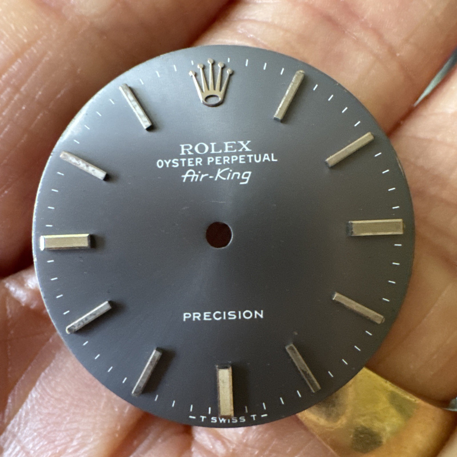 Vintage Rare Rolex Oyster Air King London Sky Grey Dial