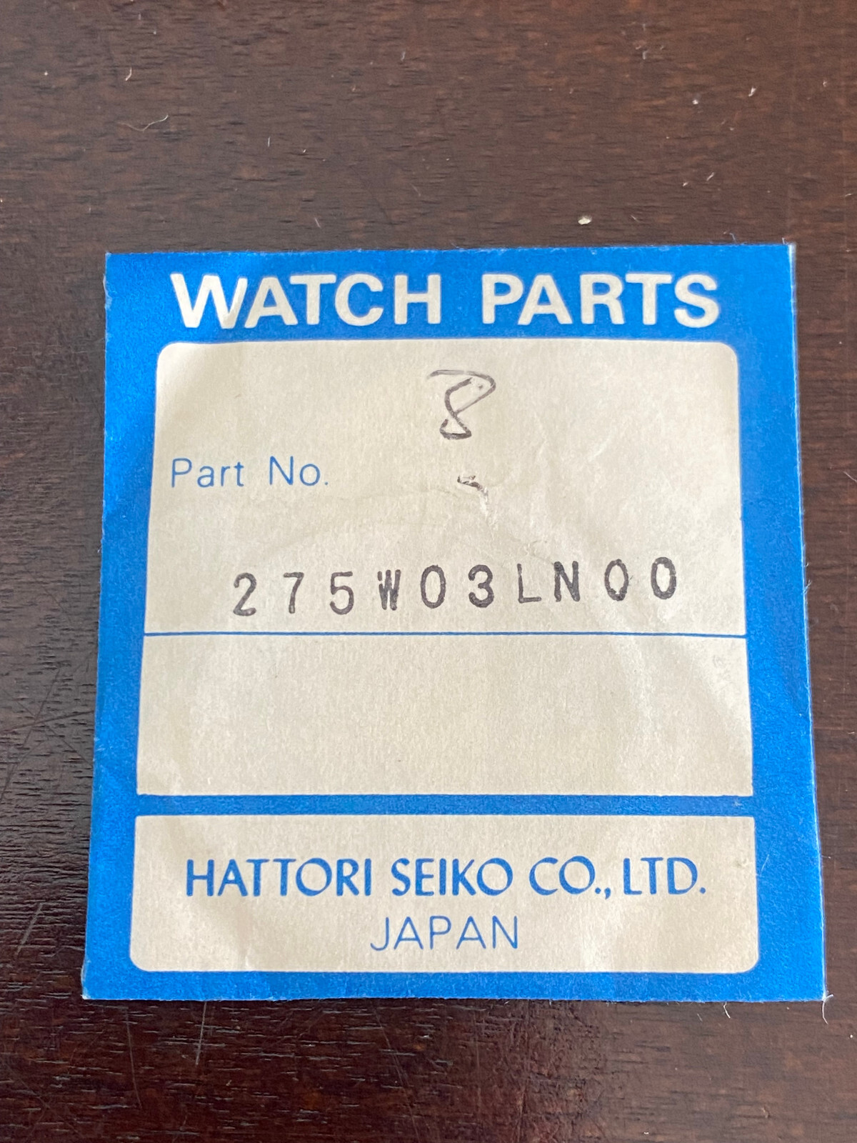 VINTAGE N.O.S. GENUINE SEIKO CRYSTAL , REF # 275W03LN, ORIGINAL PACKAGE