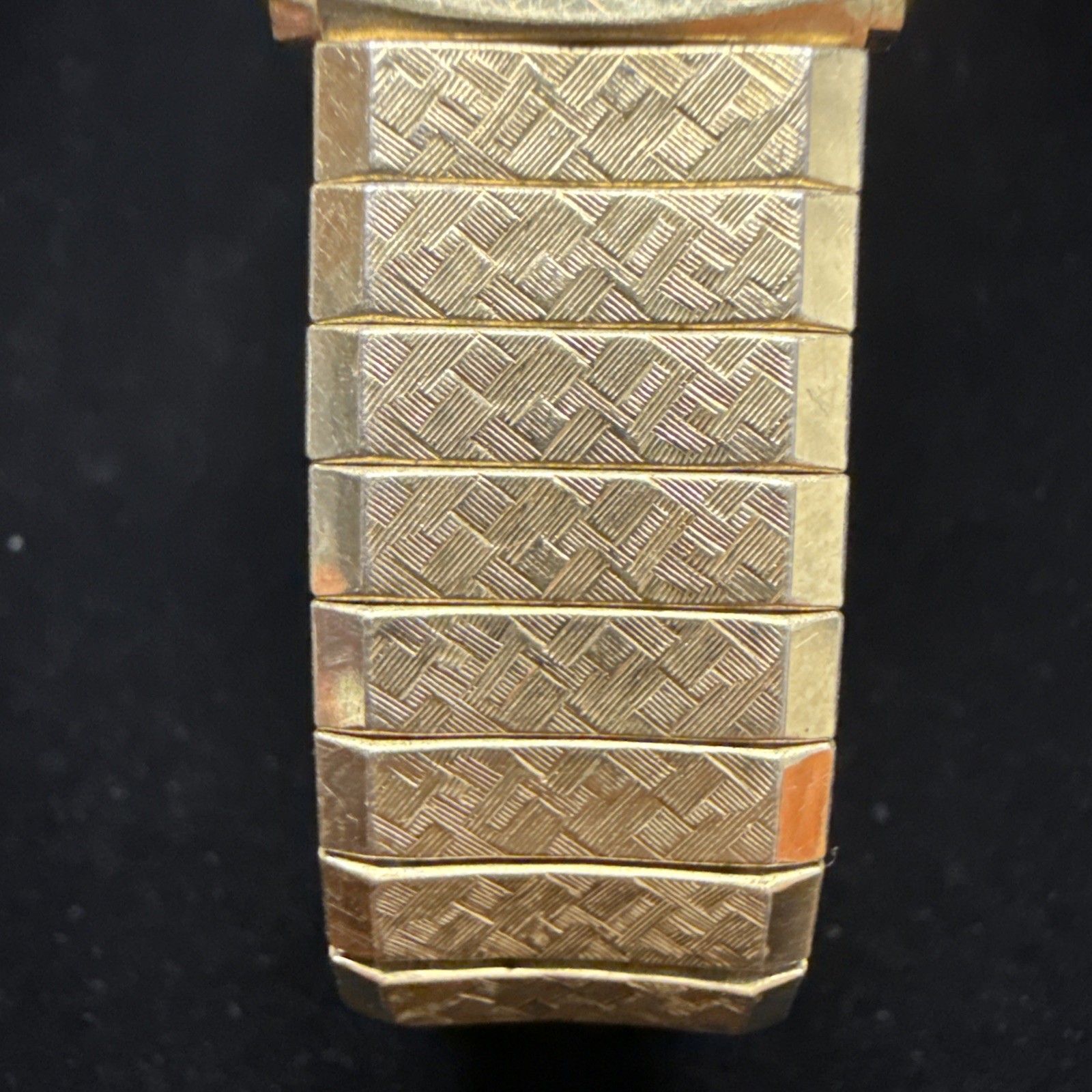 Men’s JAZ Paris France Rectangle Date Watch With Speidel Bracelet Running
