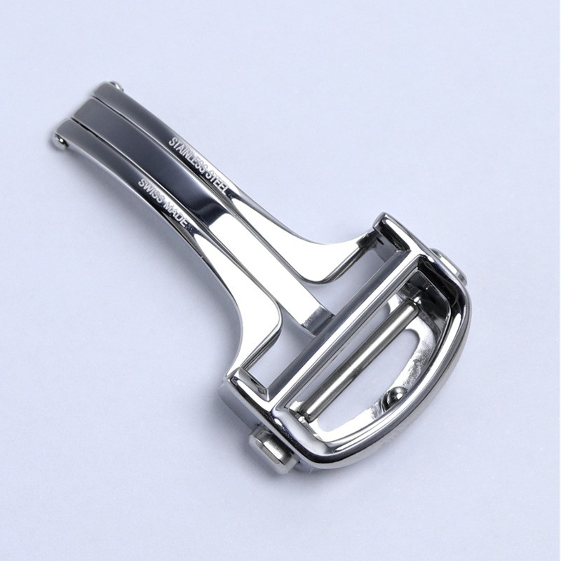 Deployment Clasp Pin buckle for Cartier Tank Ballon Steel 14,16,18mm Folding