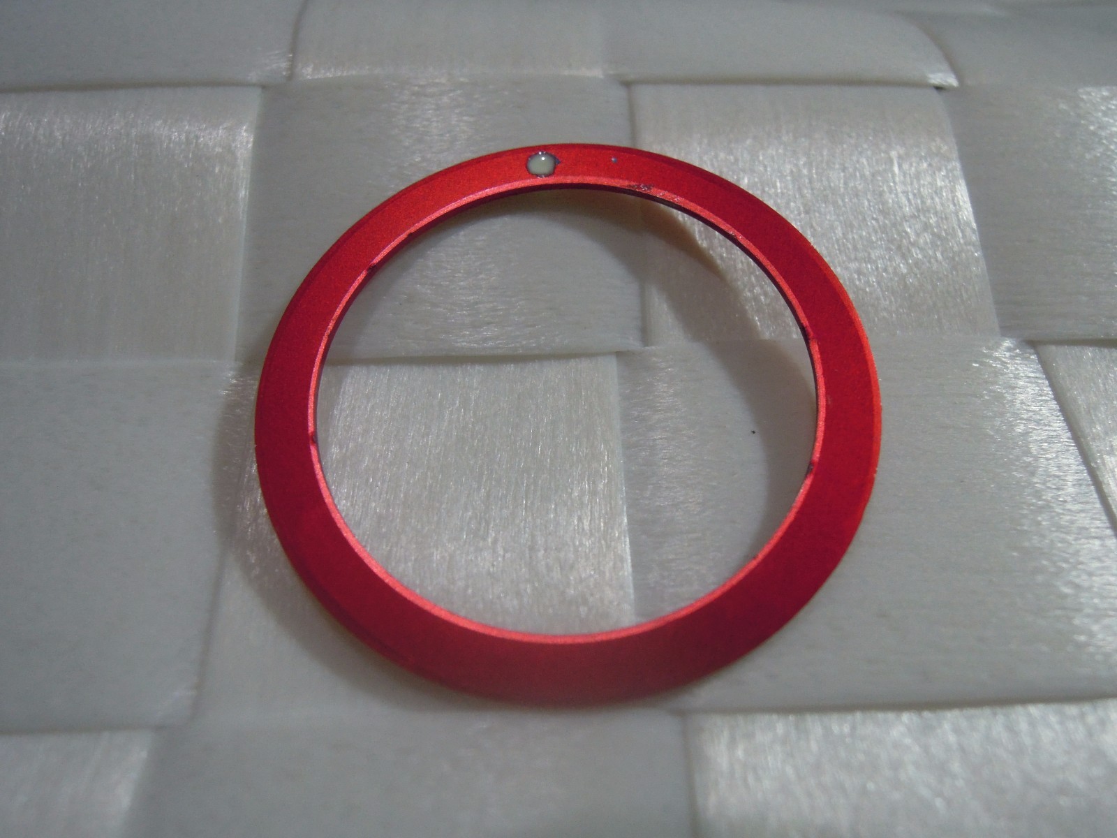 NEW RED FLAT BEZEL INSERT 33.5MM MEDIUM DIVERS SKX013 / SKX015 / 4205-0150-0156