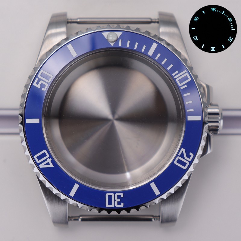 NH35 Watch Case Oyster Luminous SUB Blue 40mm STEEL 20ATM For Seiko NH35 ETA2824
