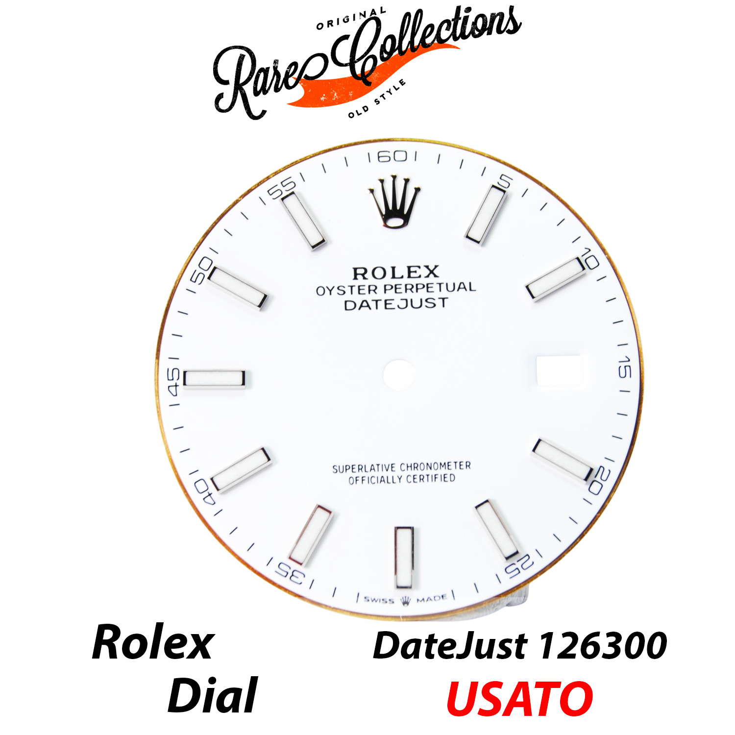 White Datejust 126300 126334 Dial Chromalight for Rolex (cod. 126334) — Used Goo