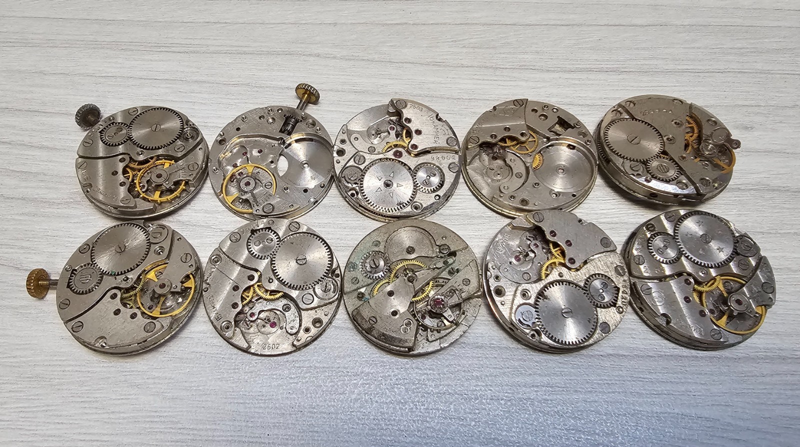 Vintage Soviet Movement Zim Raketa Pobeda USSR Watch Mechanisms for parts