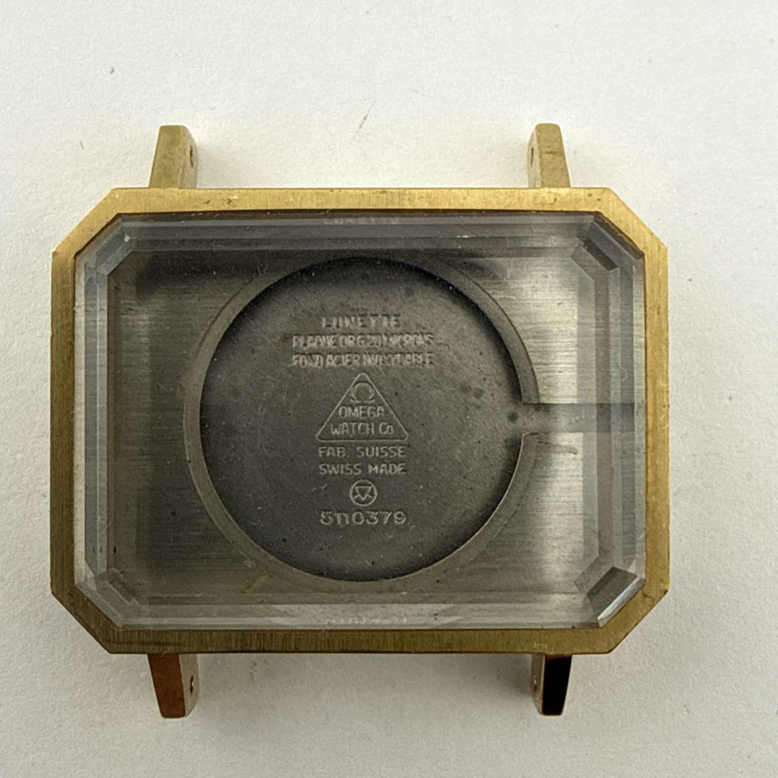 NOS Omega 32mm Gold Plated Watch Case 511.0379 W/ Crystal – New Old Stock