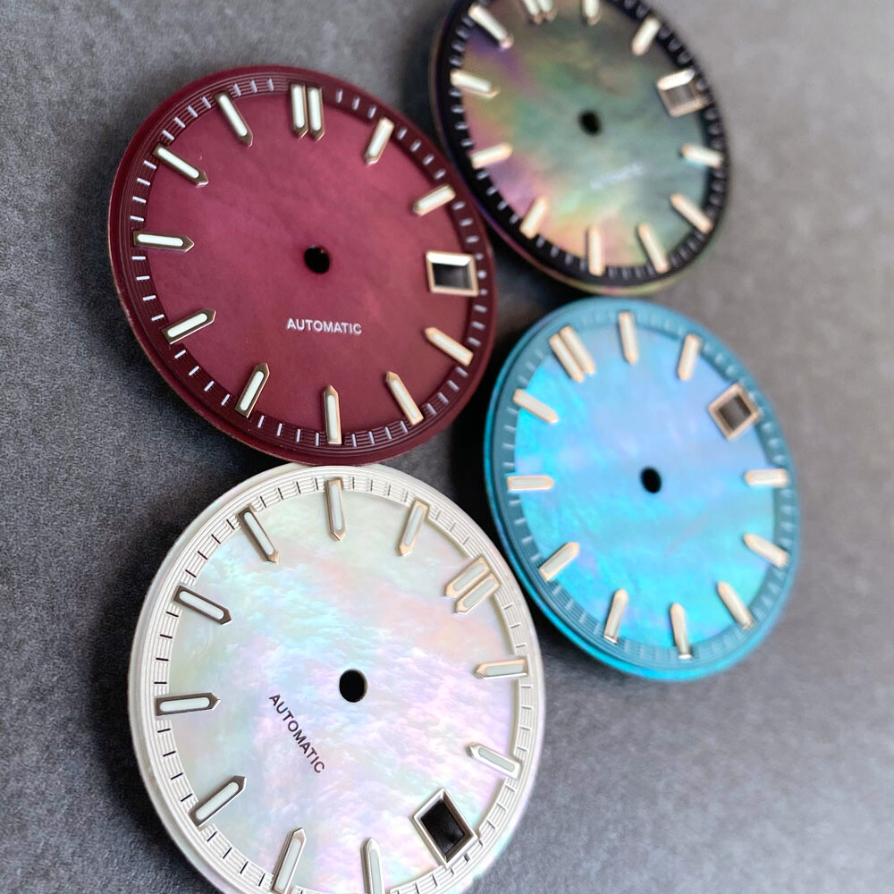 MOP Mother of Pearl Shell Watch Dial 29mm Lume Fit NH35 NH36 Diving Men Watches
