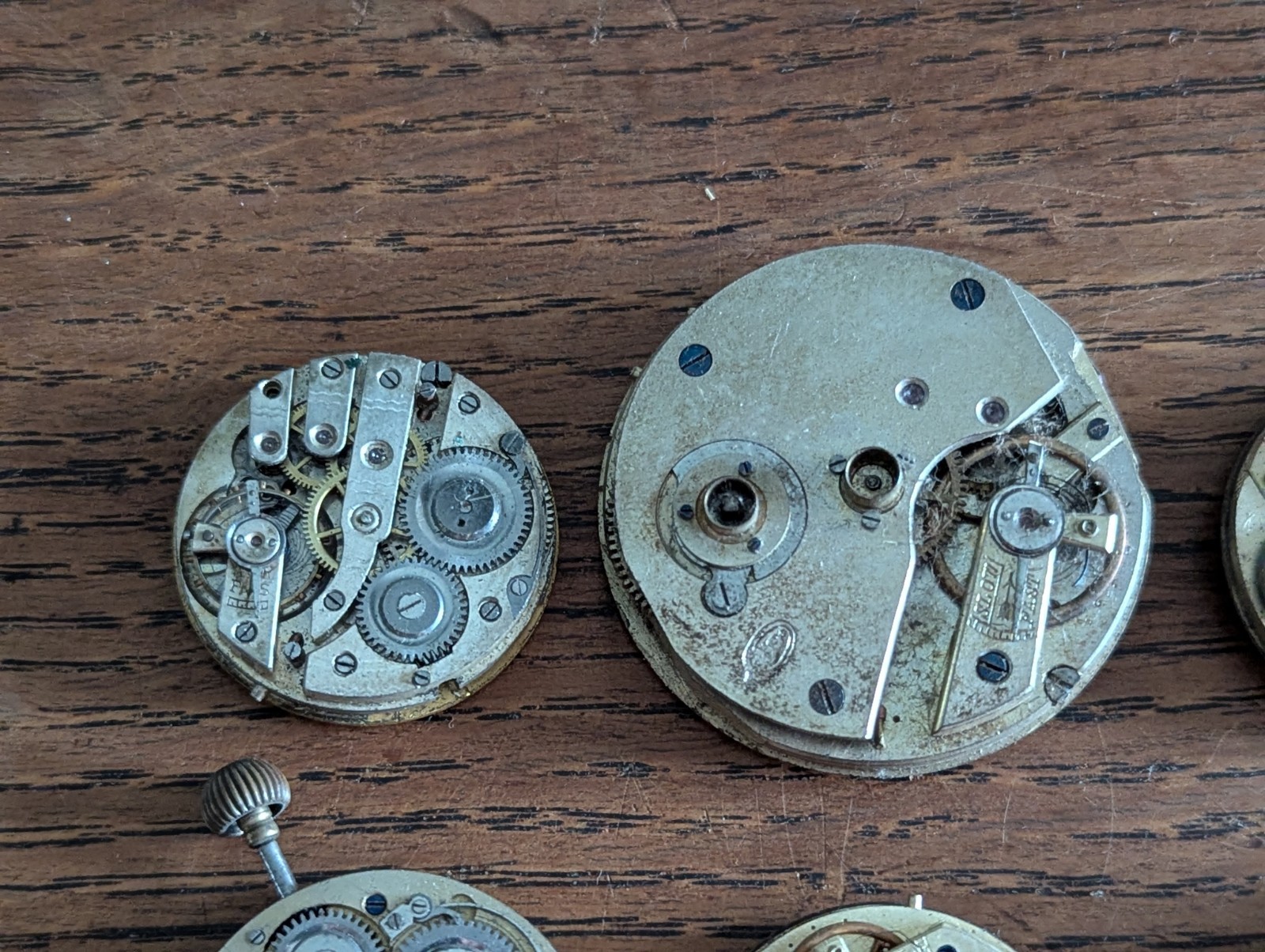 Pocket Watch Movements for Repair / Parts, Mixed Lot, Watchmaker Parts #S854