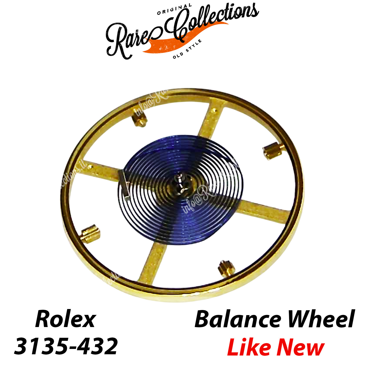 Rolex 3135-432 Blue Balance complete Parachrom Blu Pari al nuovo Bilanciere Comp