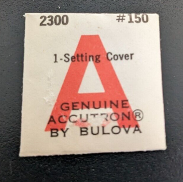 NOS Vintage Genuine Bulova Accutron 2300 Part# 150 Setting Cover