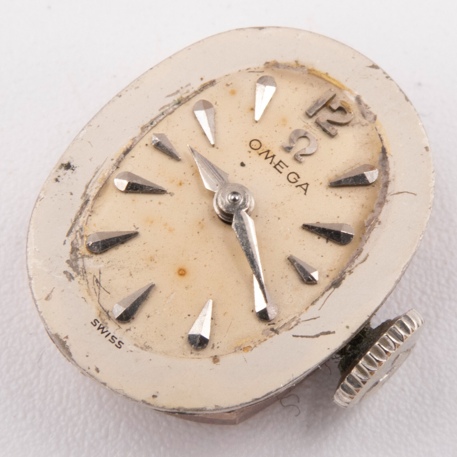 Vintage Omega Caliber 482 17-Jewel 2-Adjustment Wristwatch Movement, Keeps Time