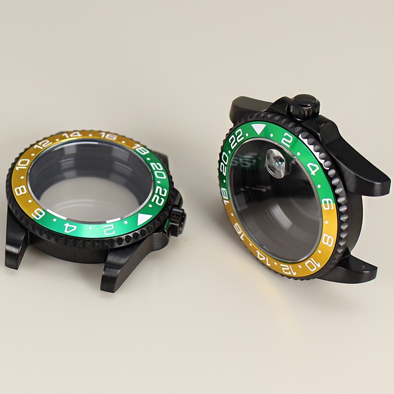 40mm Modify gmt master Mods Two-tone Watch Cases Diving 10ATM For NH34 35 36 38