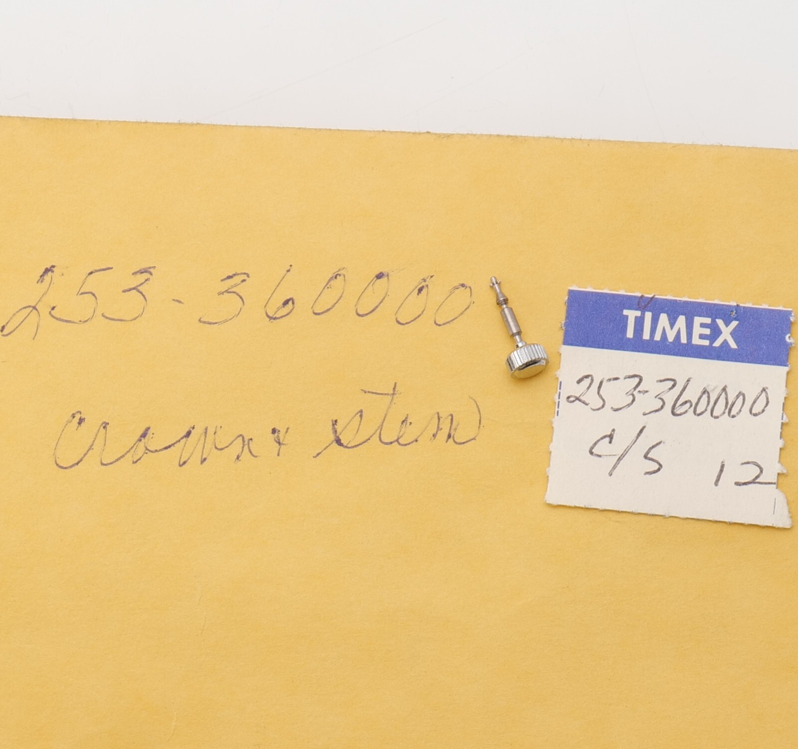 Timex Part #253-360000 – Winding Stem & Crown Assembly NOS Watchmakers (C11D14)