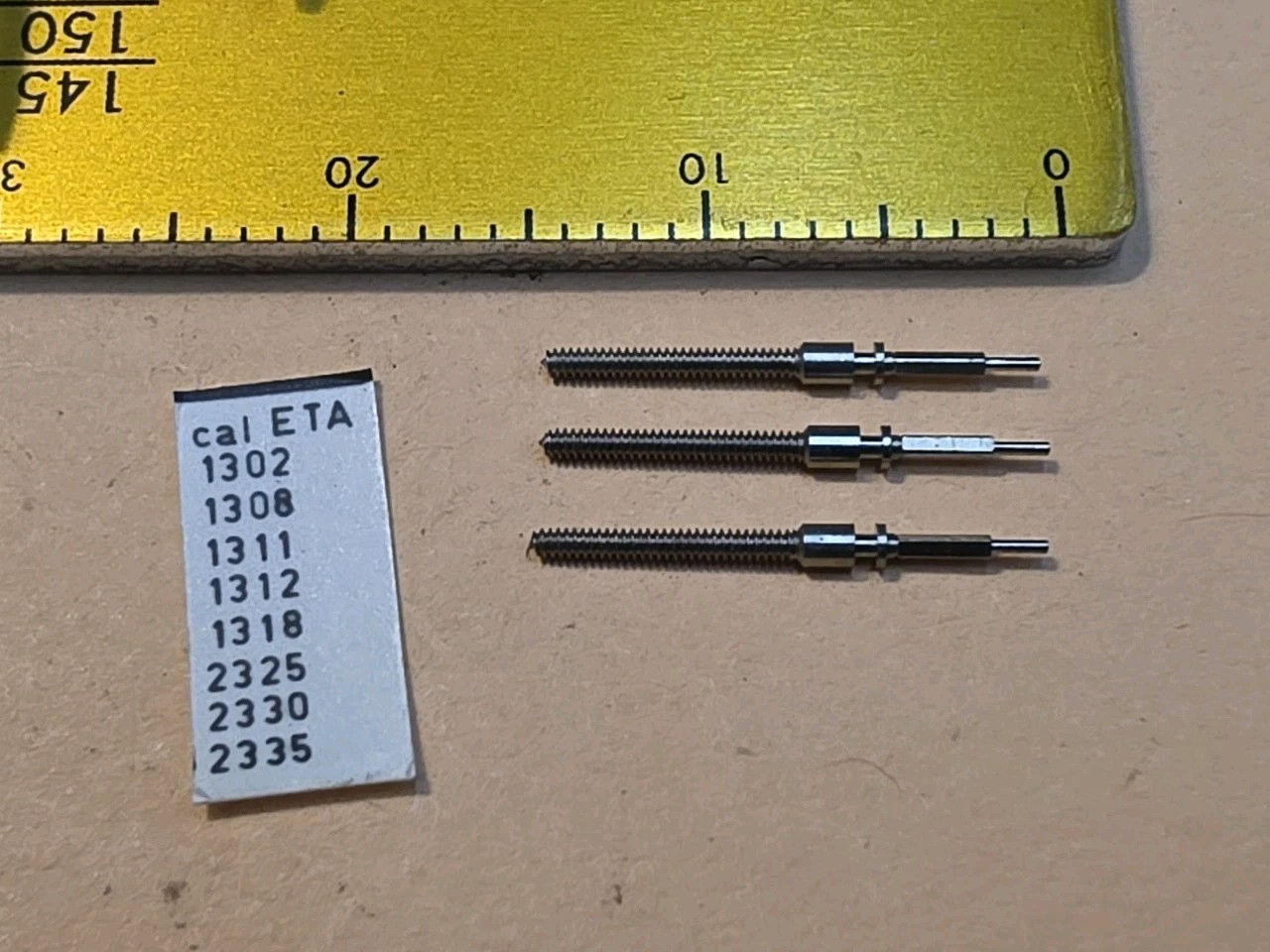 Lot Of 3 NOS ETA 1302-1308-1311-1312-1318-2325-2330-2335 Stems PARTS SPARES