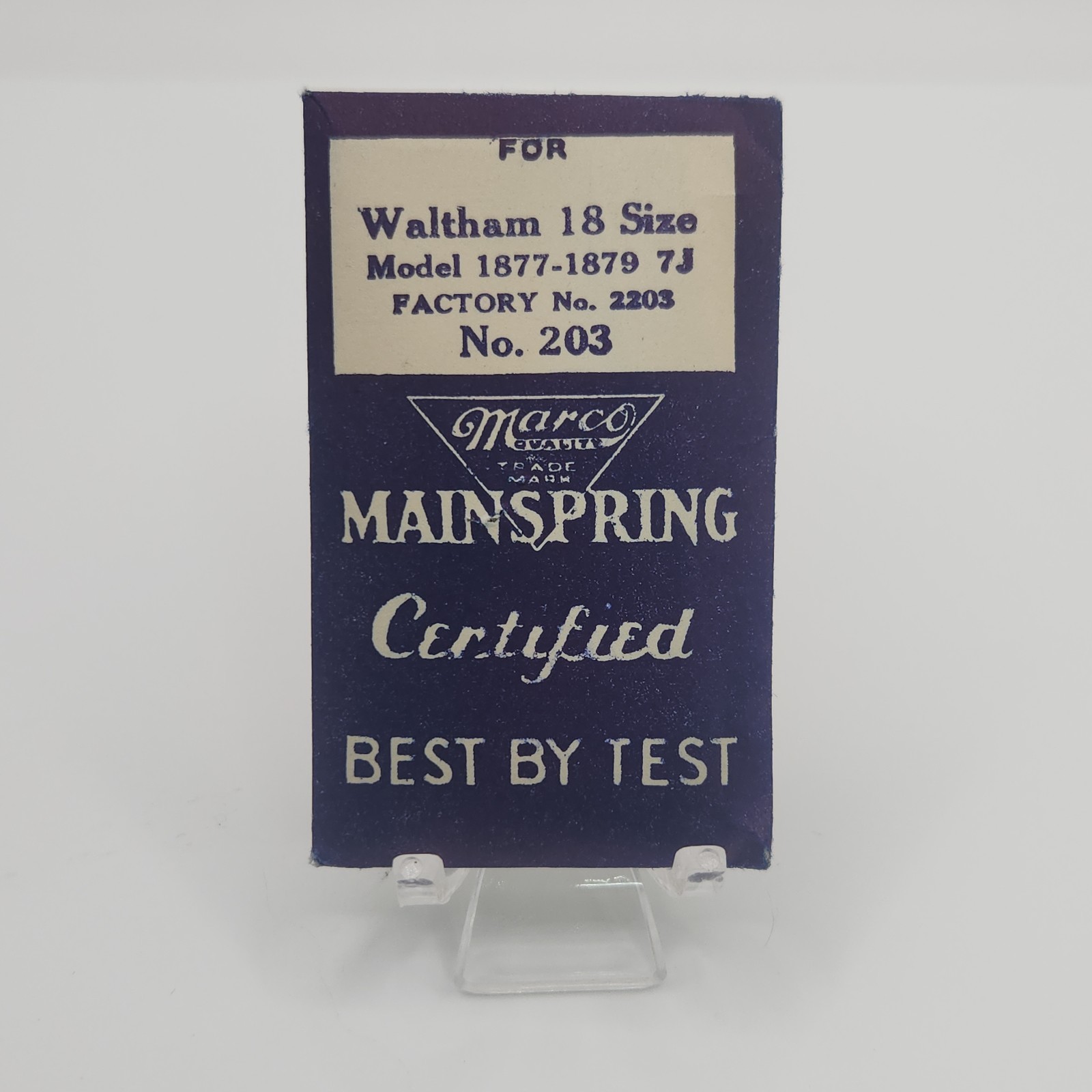 NOS Waltham Mainsprings!