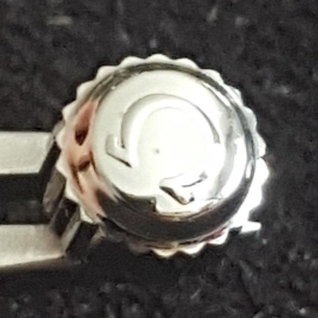 Omega Screw Down Water Resistant Crown, Steel, Part Number 42147