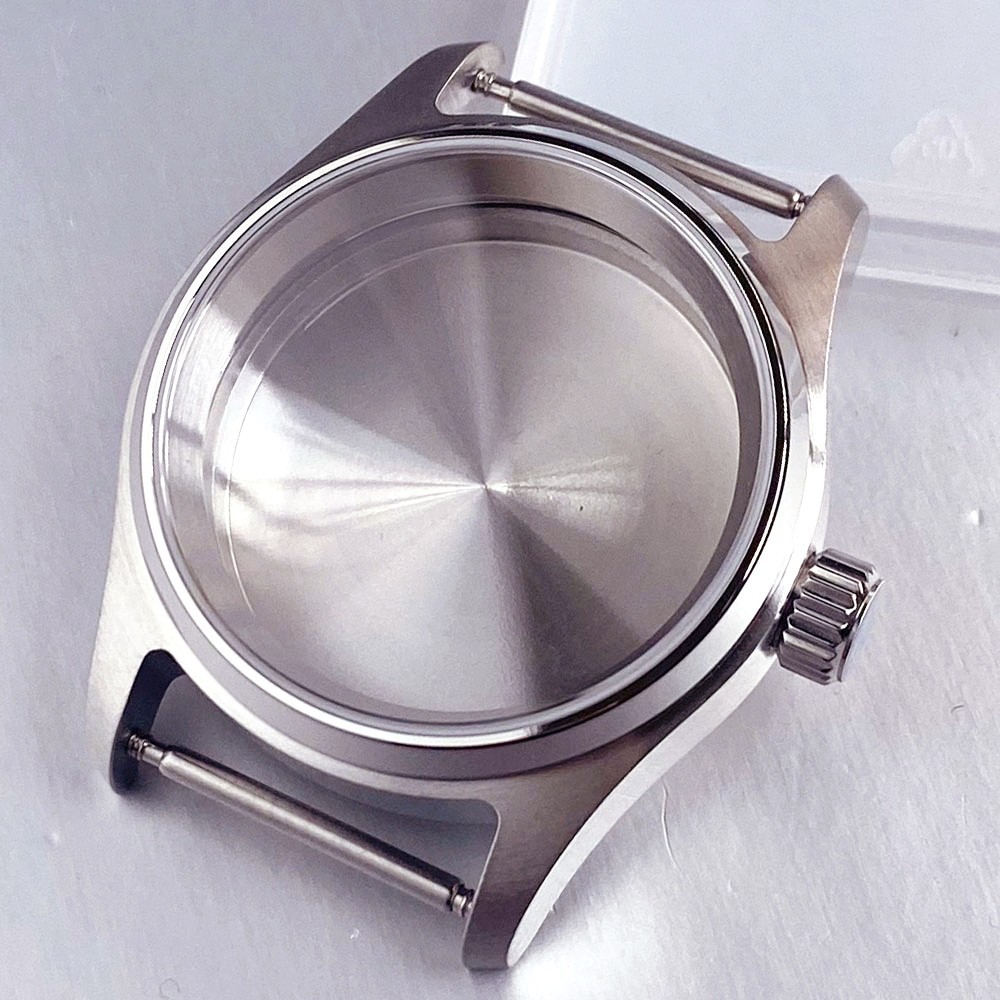 36/39mm Pilot Sapphire 20ATM Watch Case Polished Bezel For Seiko NH35 ETA2824