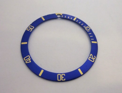 Rolex Submariner 18k Gold & Steel 16613 16803 16618 Watch Bezel Blue Insert Part