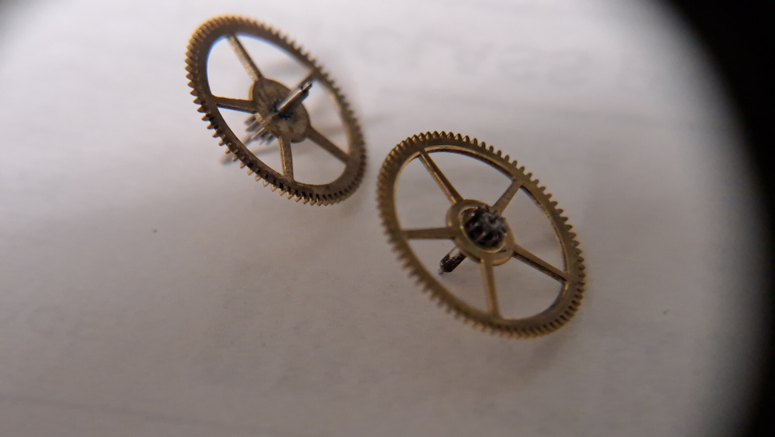 Valjoux cal 24 WHEELS x 2 (second wheel and great wheel?) -Wakmann Breitling Mil