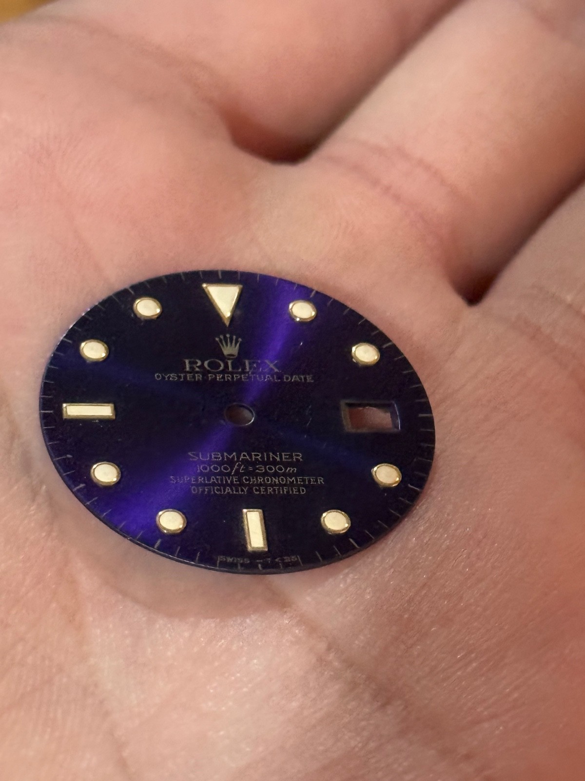 Rolex Ultra-Rare Rolex Submariner Purple / Blue Tritium Dial – Swiss-T 25 – 1661
