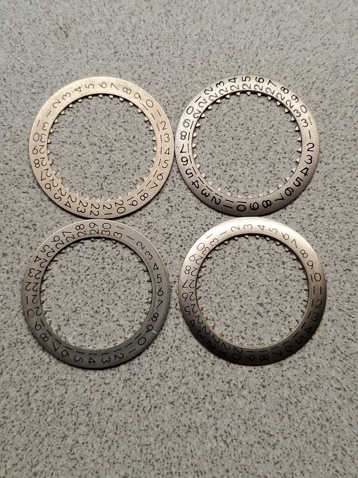 Lot Of 4 Factory NOS Bulova Accutron 2182 & 2193 Date Indicators