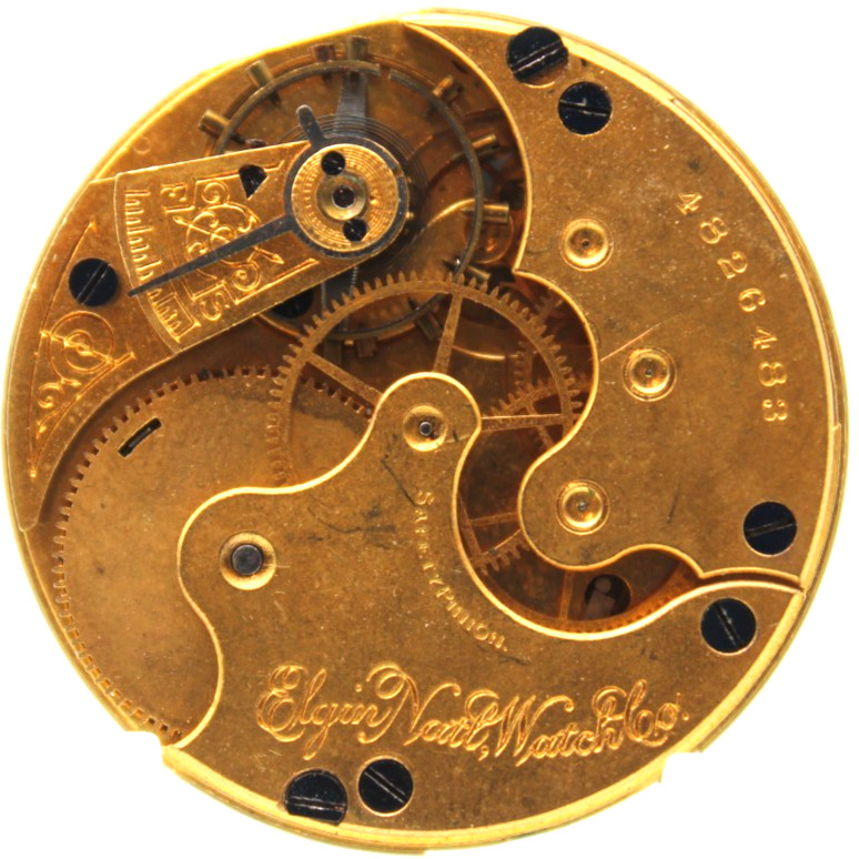 1893 ELGIN POCKET WATCH MOVEMENT 4826483 GRADE 117 6s 7j (GB)