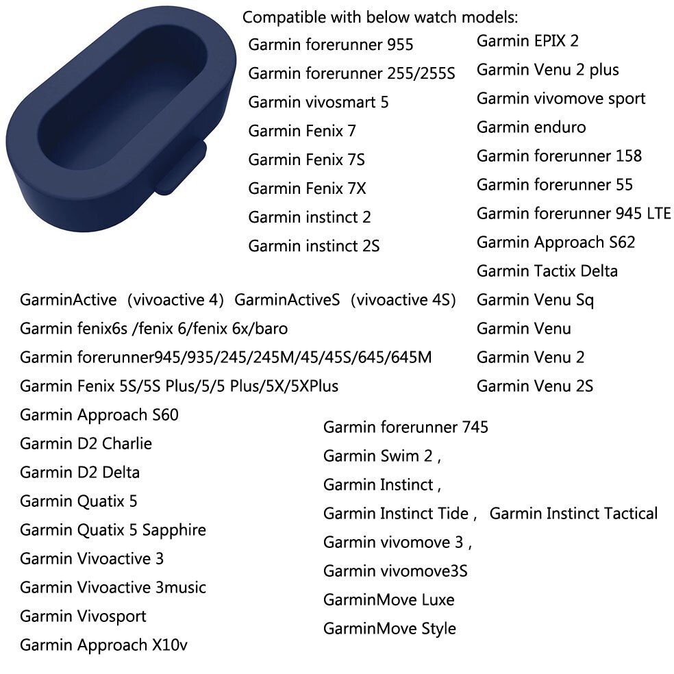 Silicone Anti Dust Plug Cover for Garmin Fenix 6 7X Forerunner Rubber Cork Shell