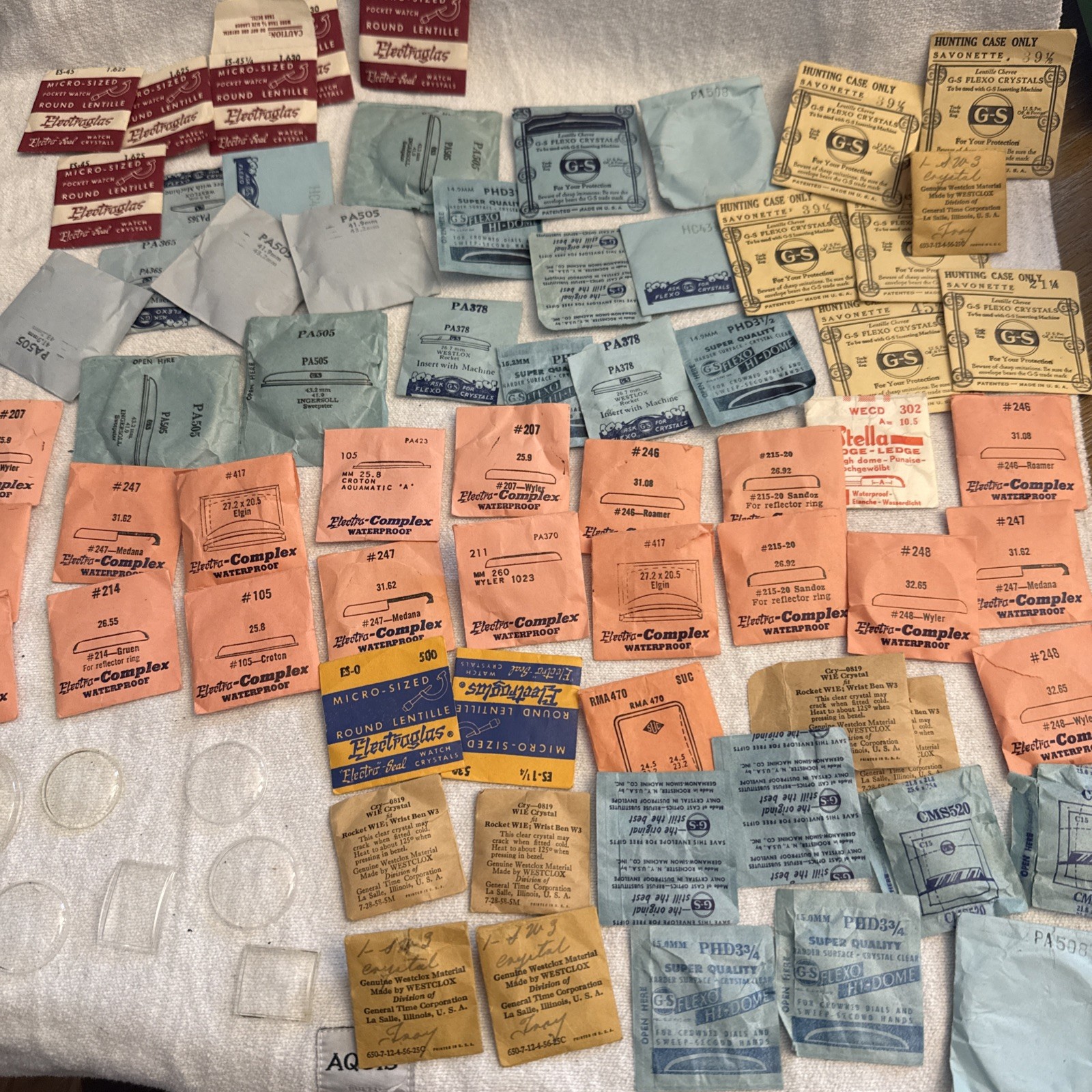 Bulk Lot of 75 Vintage Crystal Watch Faces NOS