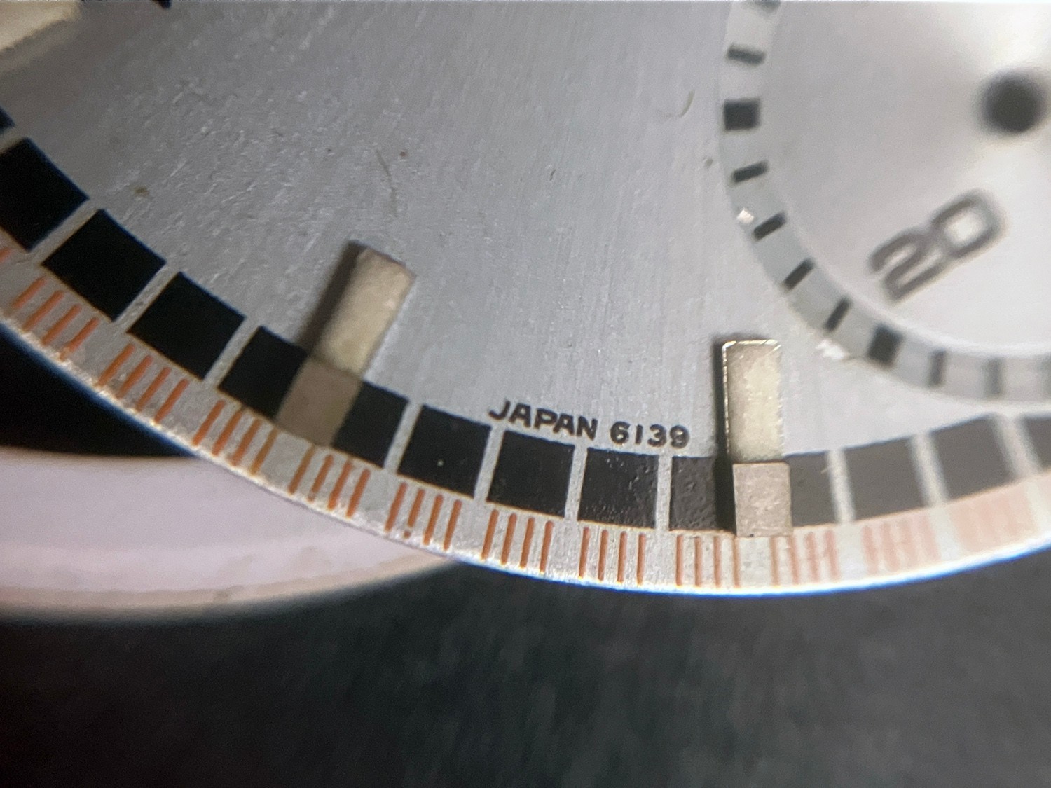Genuine Seiko 7030T Water70mResist Dial for 6139-7001 & Dial Holder Code 1971/1