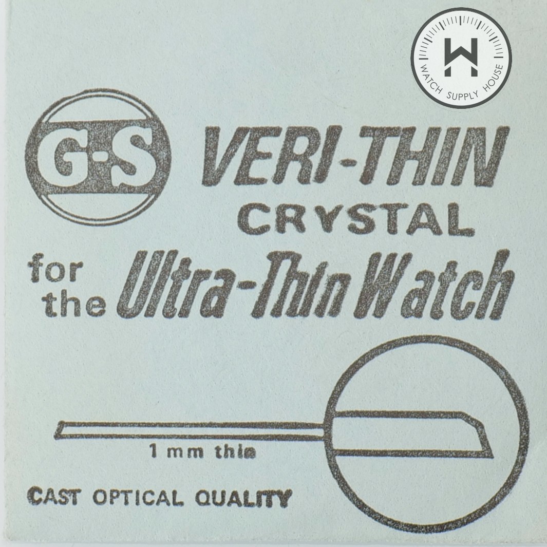 G-S VERI-THIN Crystal for Ultra-Thin Watch New Old Stock Part Various Sizes NEW