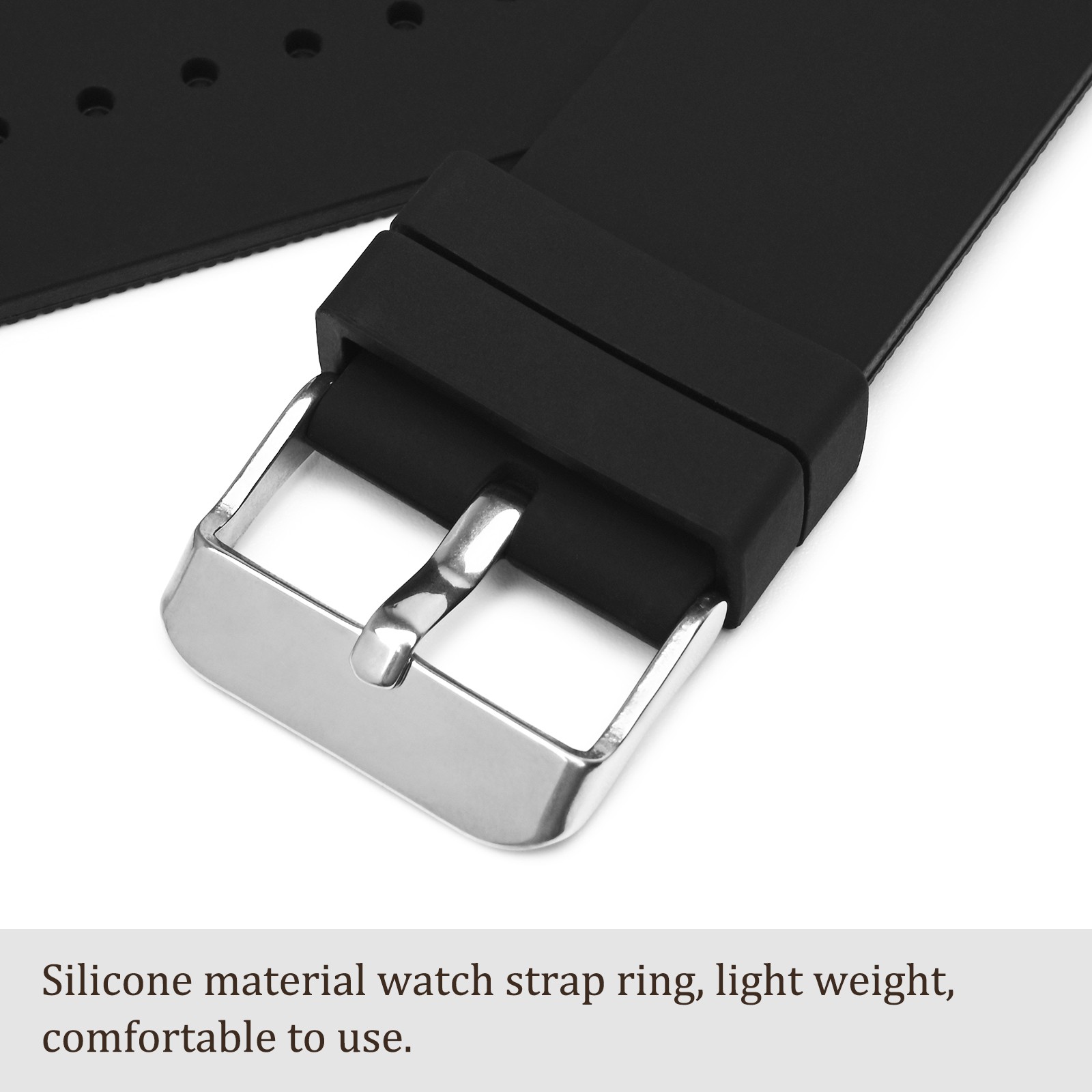 4pcs Watch Band Loop 22mm Width Rubber Watch Holder Dark Green Silicone