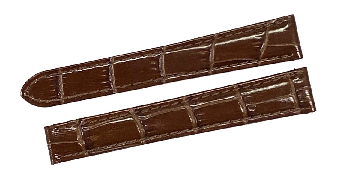Watch Band Genuine Leather Alligator Grain fit Cartier Watch 20x18MM