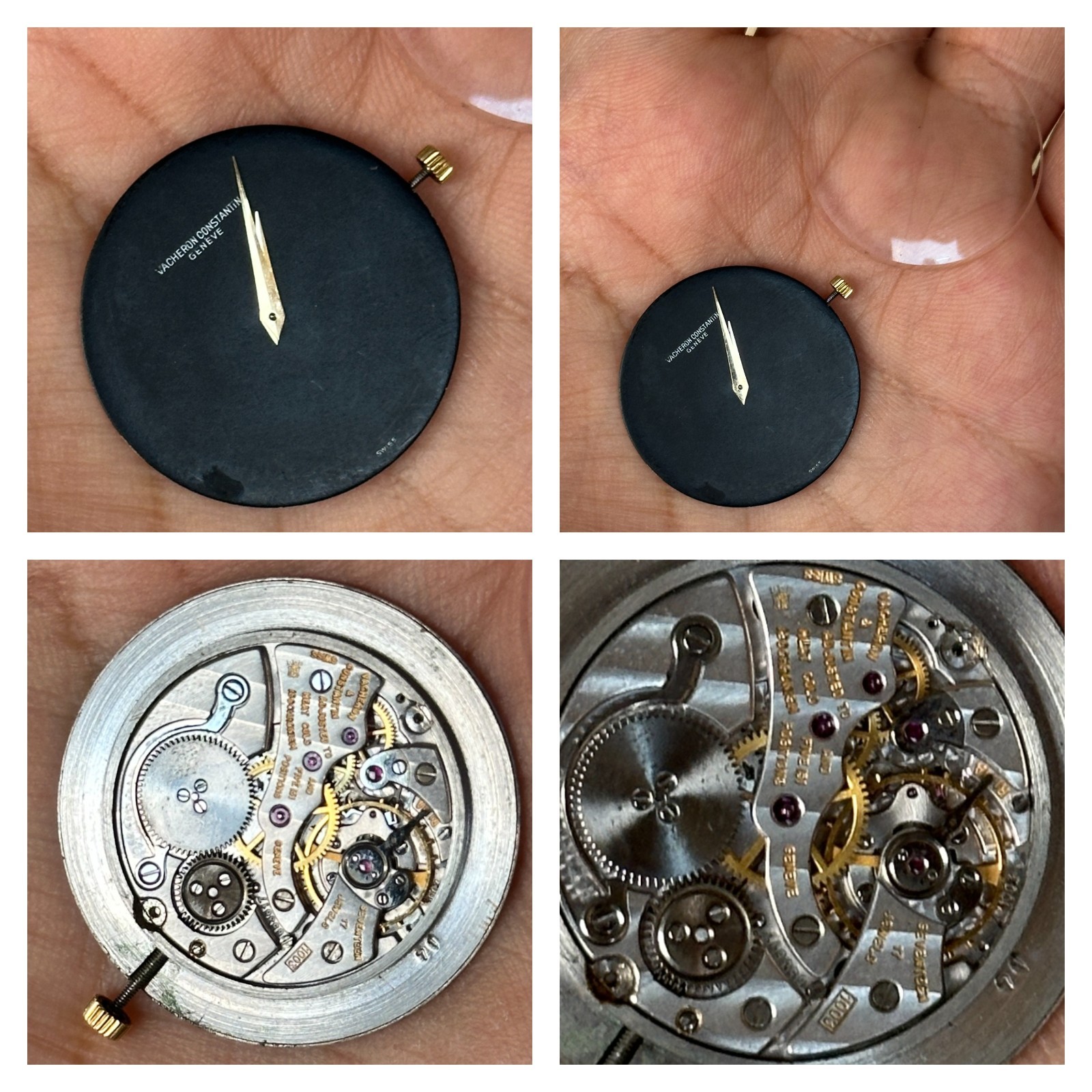 Vacheron Constantin Movement Manual Wrist Watch Cal 1003 & Dial & Crwon Parts