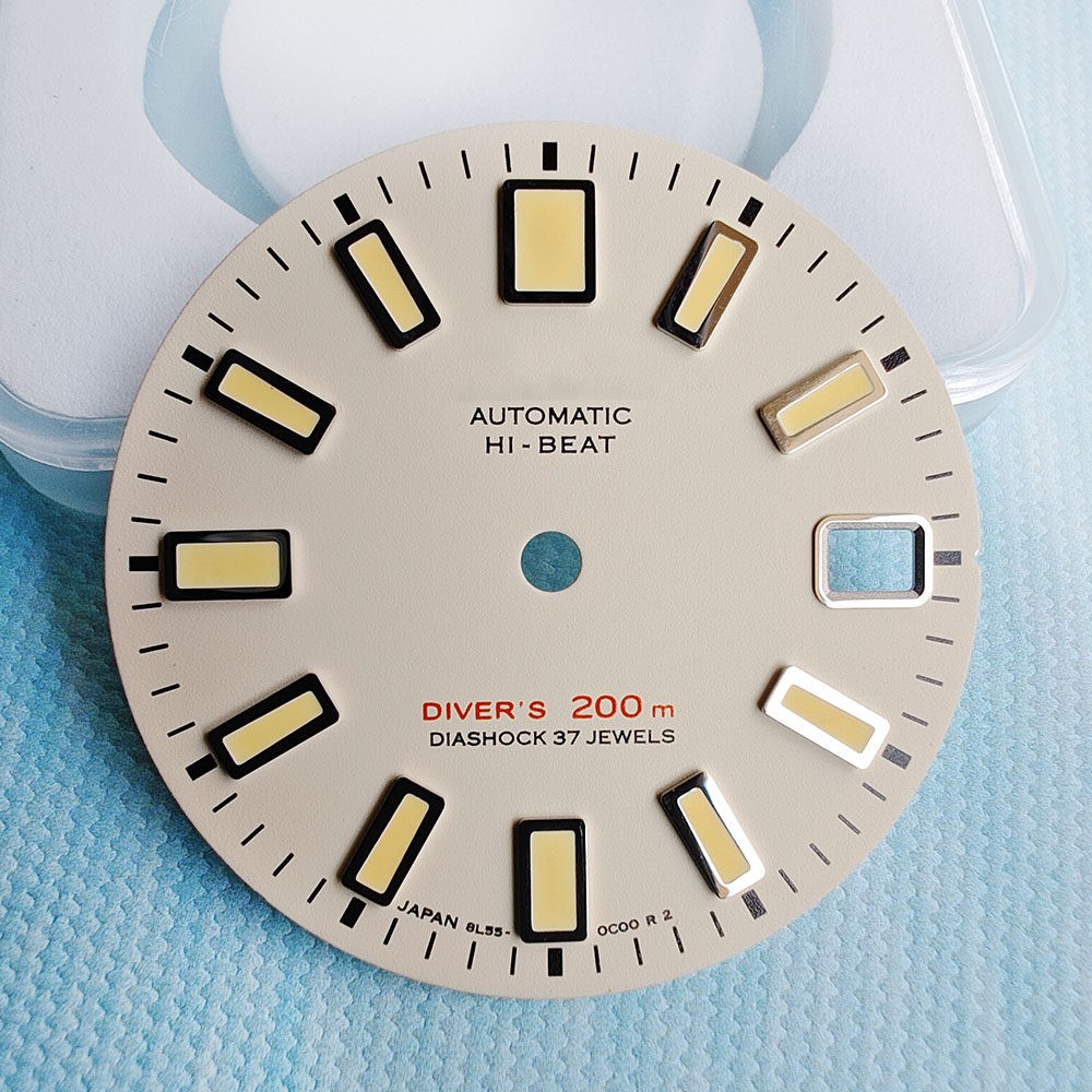 28.5mm 62MAS Sun pattern Watch Dial Green Luminous for NH35 NH36 4R Movement