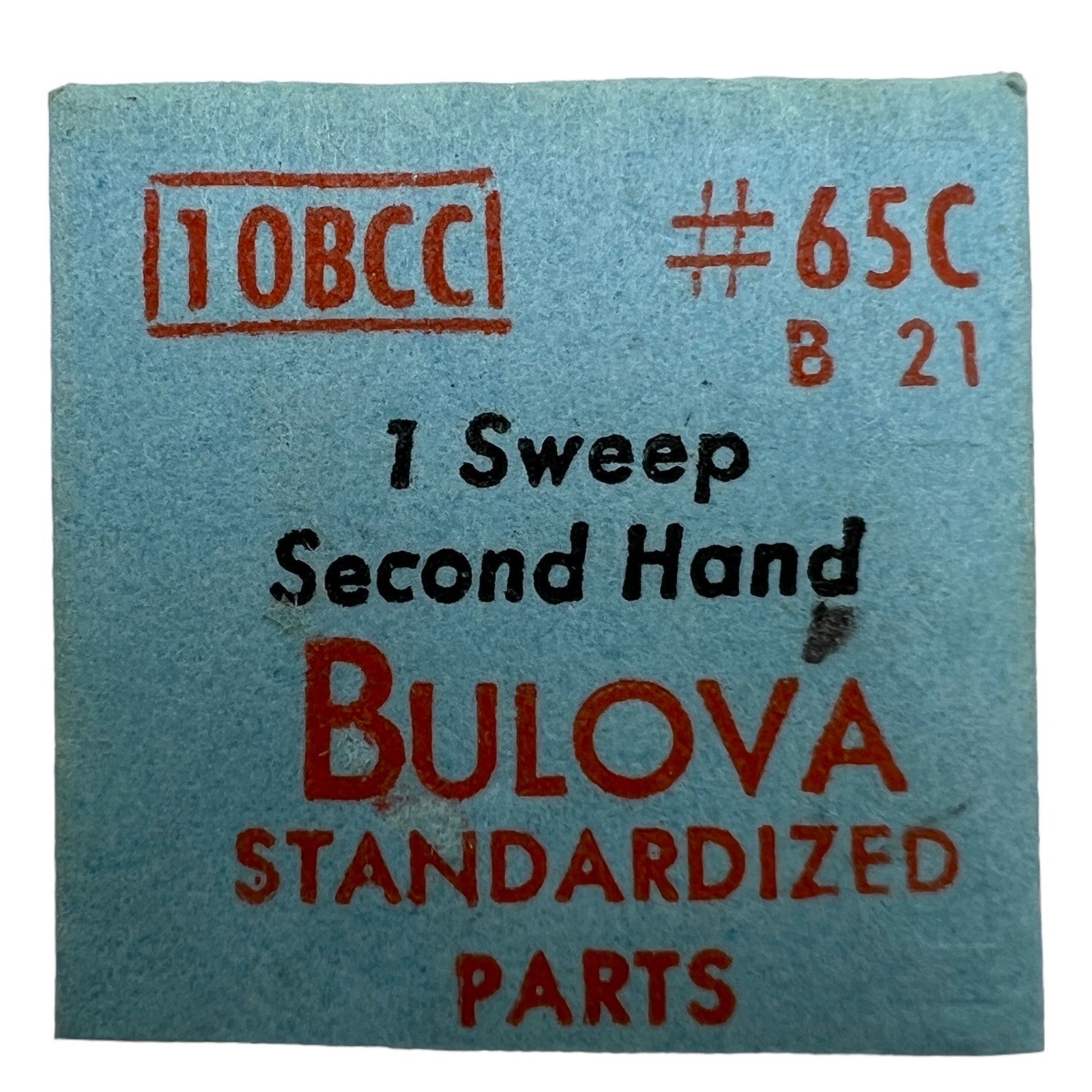 Bulova 10BCC SECOND HAND x 1 Watch Part #65C Blue Fits 10BS, 10UT, 10ZC, 11AB