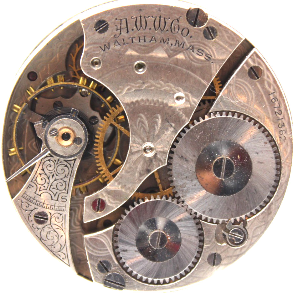 1908 WALTHAM POCKET WATCH MOVEMENT 16721362 GRADE: 610 16s 7j (JAA)